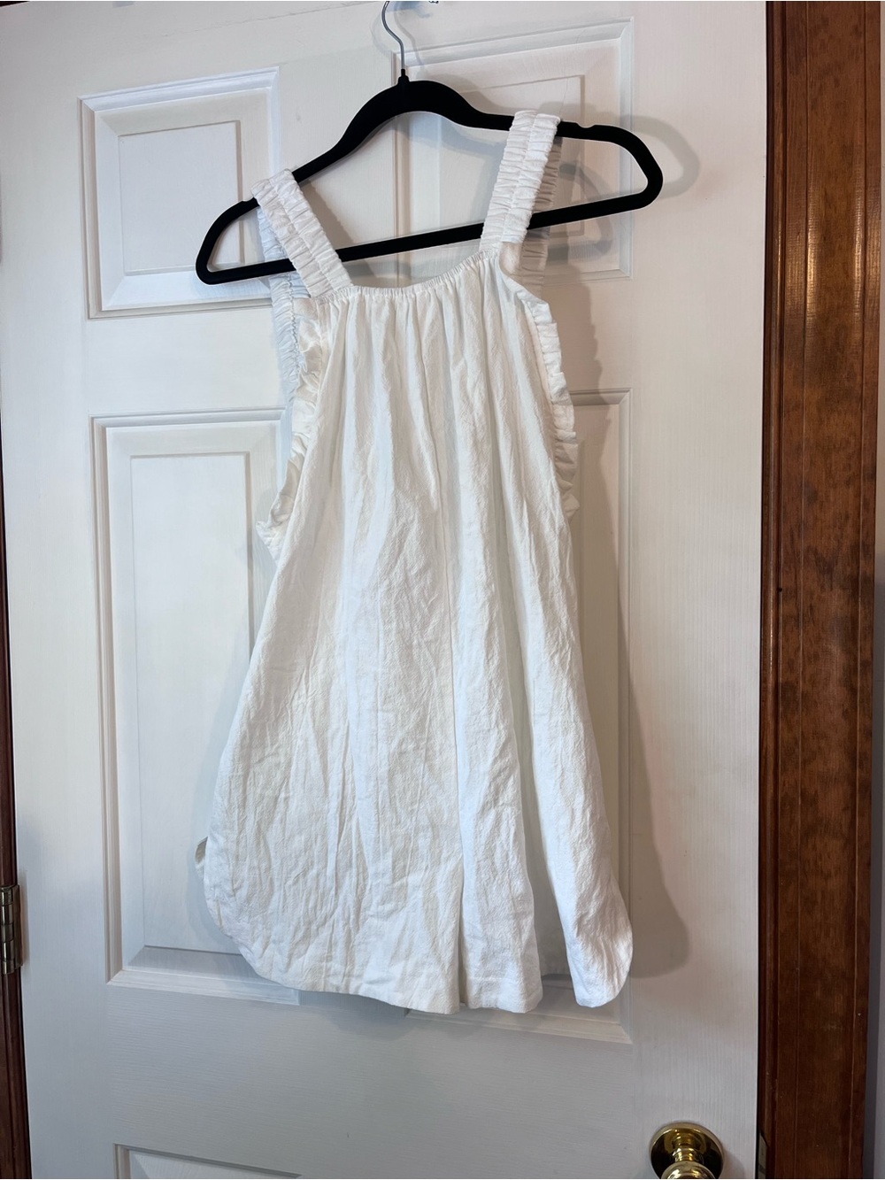 White Ruffled Strap Romper - Picture 3 of 4